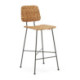 TABURETE ALTO 46,5x47x98 METAL NEGRO/MIMBRE NATURAL