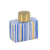 TIBOR 13x7x14 CERAMICA AZUL/DORADO/BLANCO