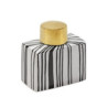 TIBOR 13x7x14 CERAMICA BLANCO/DORADO/NEGRO
