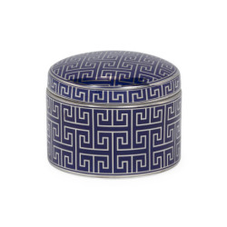 TIBOR 19x19x14 CERAMICA AZUL/PLATEADO