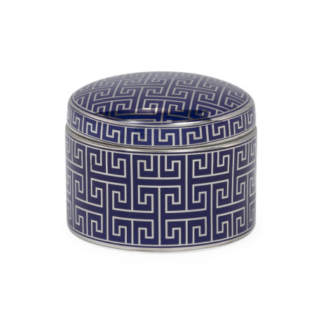 TIBOR 19x19x14 CERAMICA AZUL/PLATEADO