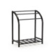 TOALLERO 76x40x91 MADERA NEGRO/CUERO