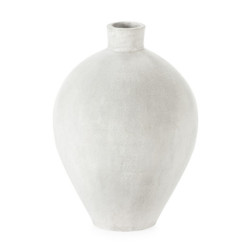 VASIJA 45x45x70 FIBROCEMENTO BLANCO TERRAZO