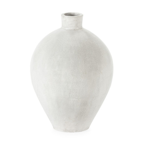 VASIJA 45x45x70 FIBROCEMENTO BLANCO TERRAZO