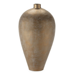 VASIJA 50x50x100 FIBROCEMENTO DORADO ANTIQUE