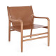 SILLON PIEL MARRON ESTRUCTURA DE TECA