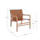 SILLON PIEL MARRON ESTRUCTURA DE TECA