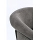 SILLON TAPIZADO POLIESTER GRIS PATAS METAL