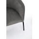 SILLON TAPIZADO POLIESTER GRIS PATAS METAL