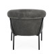 SILLON TAPIZADO POLIESTER GRIS PATAS METAL