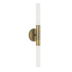 APLIQUE 13x8,5x58,5 METAL LATON ENVEJECIDO/ACRILICO TRANSLUCIDO