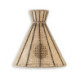 APLIQUE 42x20x43 METAL NEGRO/RATAN NATURAL