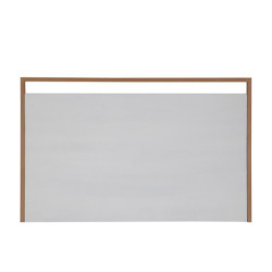 CABECERO 160x3x100 MADERA BLANCO/METAL DORADO