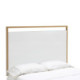 CABECERO 160x3x100 MADERA BLANCO/METAL DORADO