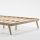 CAMA 150x227x90 MADERA FRESNO/TELA BEIG
