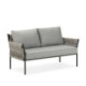 CONJUNTO SALON TERRAZA 80x77x79/147x77x79/110x66x37 METAL/CUERDA GRIS OSCURO