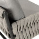 CONJUNTO SALON TERRAZA 80x77x79/147x77x79/110x66x37 METAL/CUERDA GRIS OSCURO