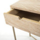 CONSOLA 120x35x76 MADERA BLANCO LAVADO/METAL DORADO FONDO 35 CM