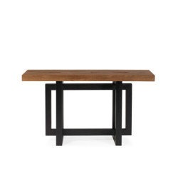 CONSOLA 130x50x72 MADERA ROBEL NEGRO/ROBLE COLOR NOGAL