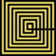CUADRO 100x3x100 METACRILATO OPTIC BLACK & YELLOW