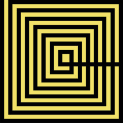 CUADRO 100x3x100 METACRILATO OPTIC BLACK & YELLOW