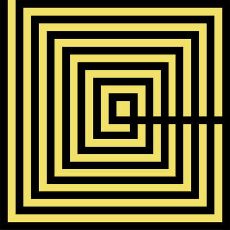 CUADRO 100x3x100 METACRILATO OPTIC BLACK & YELLOW