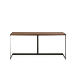 ESCRITORIO 160x65x76 MADERA NOGAL/METAL NEGRO MATE