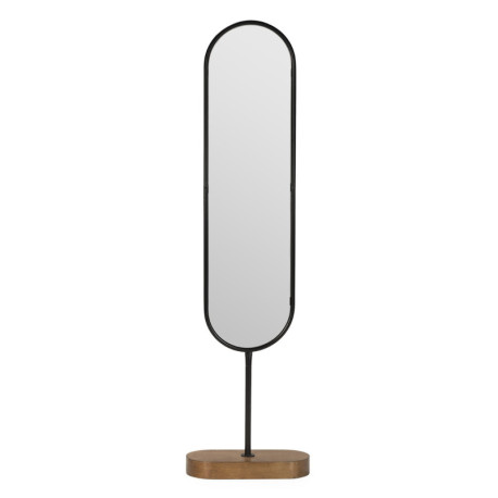 ESPEJO 45x20x167 METAL NEGRO/MADERA NATURAL