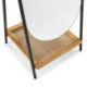 ESPEJO 48x50x171,5 METAL NEGRO/MADERA NATURAL/