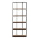 ESTANTERIA 80x38x200 MADERA NOGAL/METAL NEGRO MATE