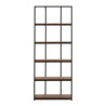 ESTANTERIA 80x38x200 MADERA NOGAL/METAL NEGRO MATE