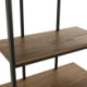 ESTANTERIA 80x38x200 MADERA NOGAL/METAL NEGRO MATE
