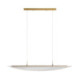 LAMPARA DE TECHO 100x13x14/170 ACRILICO TRANSPARENTE/METAL DORADO