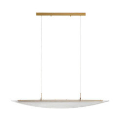 LAMPARA DE TECHO 100x13x14/170 ACRILICO TRANSPARENTE/METAL DORADO