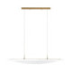 LAMPARA DE TECHO 100x13x14/170 ACRILICO TRANSPARENTE/METAL DORADO