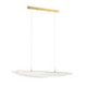 LAMPARA DE TECHO 100x13x14/170 ACRILICO TRANSPARENTE/METAL DORADO