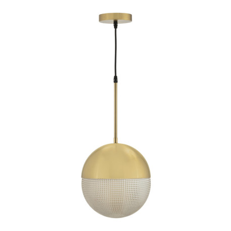 LAMPARA DE TECHO 25x25x54/190 METAL DORADO/CRISTAL AMBAR