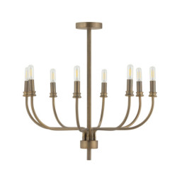 LAMPARA DE TECHO 60x60x61,5 METAL LATON ENVEJECIDO