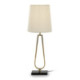 LAMPARA SOBREMESA 20x13x60 METAL DORADO/PIEDRA NEGRO