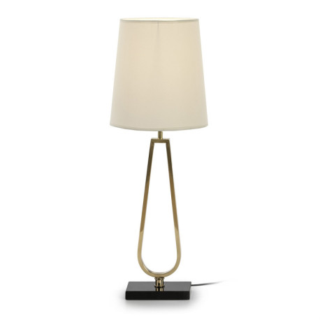 LAMPARA SOBREMESA 20x13x60 METAL DORADO/PIEDRA NEGRO