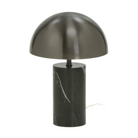 LAMPARA SOBREMESA 25x10x40 MARMOL NEGRO/LATON PLOMO