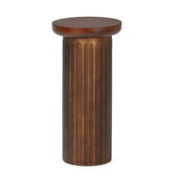 MESA AUXILIAR 30x30x60 MADERA / COLOR NOGAL