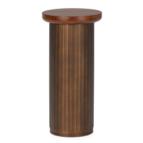 MESA AUXILIAR 34x34x69 MADERA / COLOR NOGAL