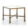 MESA AUXILIAR 60x60x60 CRISTAL/METAL DORADO ANTIQUE
