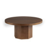 MESA CENTRO 90x90x42 MADERA CHAPADO ROBLE NOGAL