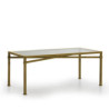 MESA COMEDOR 180x90x75 CRISTAL/METAL DORADO ANTIQUE