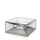 MESA DE CENTRO 80x80x38 CRISTAL/METAL NEGRO
