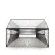 MESA DE CENTRO 80x80x38 CRISTAL/METAL NEGRO