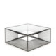 MESA DE CENTRO 80x80x38 CRISTAL/METAL NEGRO