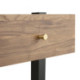 MESITA DE NOCHE 51x45x61 MADERA NOGAL/METAL NEGRO MATE/DORADO